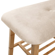 Load image into Gallery viewer, Shoe Bench Bamboo 2 Tier with Shoe Storage Rack Bench Living and Home 
