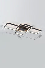 Load image into Gallery viewer, Modern LED Ceiling Light with 3 Black Rectangle Lampshades Ceiling Lights Living and Home 
