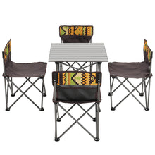 Load image into Gallery viewer, 5 Piece Folding Camping Table and Chairs Set Portable with Carrying Bag Sun Loungers Living and Home 
