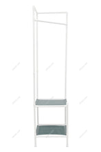 Load image into Gallery viewer, Corner Clothing Rack with 2 Tier Shelves Living and Home 
