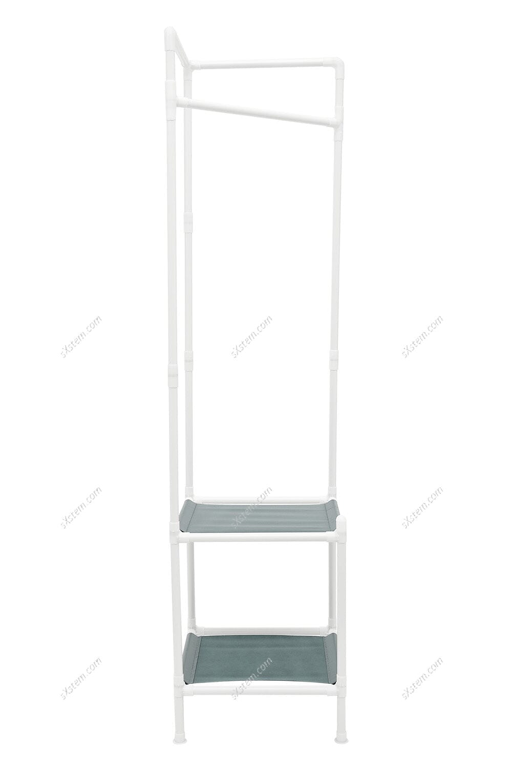 Corner Clothing Rack with 2 Tier Shelves Living and Home 