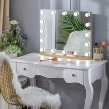 Load image into Gallery viewer, 50cm W Rectangle Hollywood LED Lighted Cosmetic Mirror LED Make Up Mirrors Living and Home 
