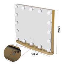 Load image into Gallery viewer, 50cm W Rectangle Hollywood LED Lighted Cosmetic Mirror LED Make Up Mirrors Living and Home 
