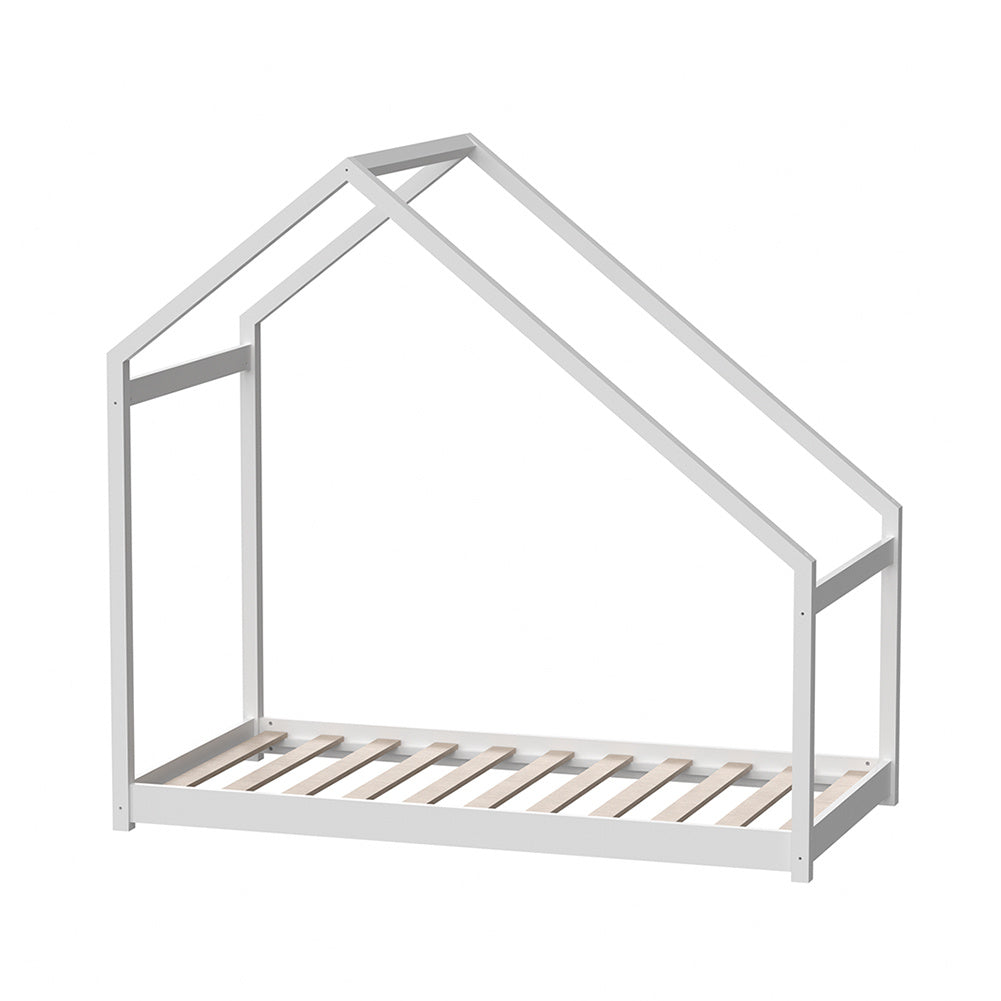 White Pine Wood House Frame Toddler Floor Bed, ZH1460