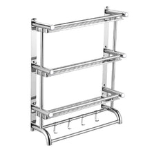 Load image into Gallery viewer, 3 Tiers Stainless Steel Bathroom Shelf Storage Toilet Shelf Organizer Wall Mounted
