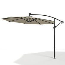 Load image into Gallery viewer, Outdoor 32 LED Lighted Patio Umbrella with Crank Lift System with Base
