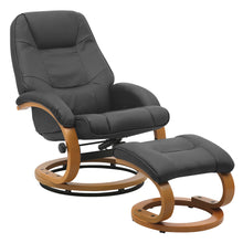 Load image into Gallery viewer, Ergonomic Executive Office Reclining Chair with Footstool, Black
