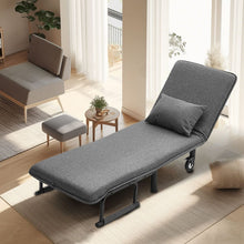 Load image into Gallery viewer, Upholstered Single Sleeper Chair Convertible Sofa Bed with Metal Legs Recliners Living and Home 
