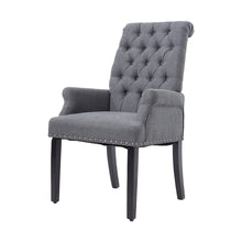 Load image into Gallery viewer, Grey Upholstered Dining Chair
