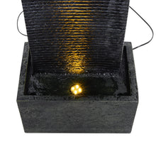 Load image into Gallery viewer, H98cm Rectangle Waterfall Stone Look Water Fountain LED Light Black Fountains &amp; Waterfalls Living and Home 
