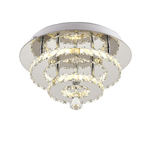 Load image into Gallery viewer, Modern Double-tiers Median-size Crystal LED Ceiling Light
