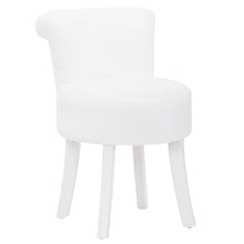Load image into Gallery viewer, Modern Plush Upholstered Dressing Table Chair with White Legs
