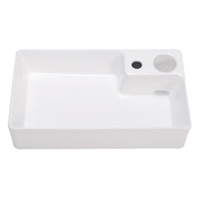 Load image into Gallery viewer, Bathroom Ceramic White Square Sink Bathroom Sinks Living and Home 

