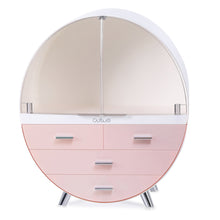 Load image into Gallery viewer, Dustproof Round Cosmetic Storage Box Desktop Organzier
