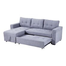 Load image into Gallery viewer, 3-Seater Upholstered Corner Sofa Bed with Storage
