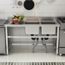Load image into Gallery viewer, 4ft Stainless Steel Kitchen Commercial Sink with Drinboard Kitchen Sinks Living and Home Left Drinboard 
