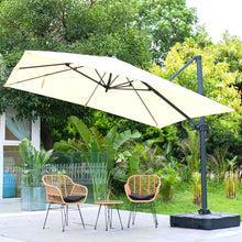 Load image into Gallery viewer, Beige 3 x 3 m Square Cantilever Parasol Outdoor Hanging Umbrella for Garden and Patio Parasols Living and Home 
