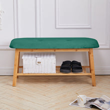 Load image into Gallery viewer, Shoe Bench Bamboo 2 Tier with Shoe Storage Rack Bench Living and Home 
