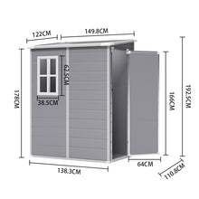 Load image into Gallery viewer, Livingandhome Outdoor Plastic Storage Shed
