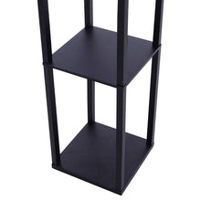 Load image into Gallery viewer, Wooden Floor Lamp with Shelves 3 Layers Open Storage Shelves Lighting Living and Home 

