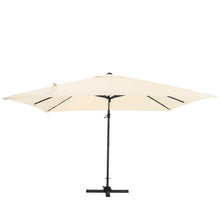 Load image into Gallery viewer, Beige 3 x 3 m Square Cantilever Parasol Outdoor Hanging Umbrella for Garden and Patio Parasols Living and Home 

