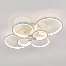 Load image into Gallery viewer, 4/6/8 Rings Circle LED Semi-Flush Ceiling Light Dimmable/Non-Dimmable Ceiling Light Living and Home 
