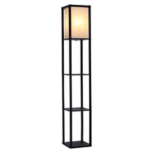 Load image into Gallery viewer, Wooden Floor Lamp with Shelves 3 Layers Open Storage Shelves Lighting Living and Home 
