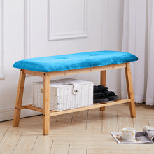 Load image into Gallery viewer, Shoe Bench Bamboo 2 Tier with Shoe Storage Rack Bench Living and Home 
