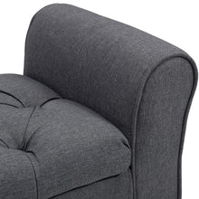 Load image into Gallery viewer, Linen Armrest Storage Ottoman Bench Chaise
