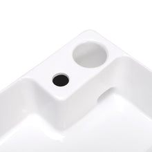 Load image into Gallery viewer, Bathroom Ceramic White Square Sink Bathroom Sinks Living and Home 
