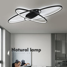 Load image into Gallery viewer, 90cm L Dimmable Oval Design Led Ceiling Light Living Room Lamp Ceiling Light Living and Home 3 Light Colour 

