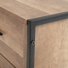 Load image into Gallery viewer, Mid-Century Two Drawers Wooden Nightstand Sofa Side Table
