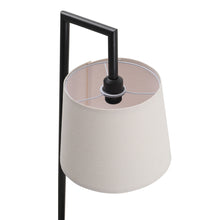 Load image into Gallery viewer, Metal Tray Table Floor Lamp with Linen Lampshade
