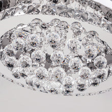 Load image into Gallery viewer, Crystal Round Crystal-droplets LED Semi Flush Mount Ceiling Light
