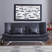 Load image into Gallery viewer, Black Shell 3 Seater Recliner Sofa Bed Sofa Living and Home 
