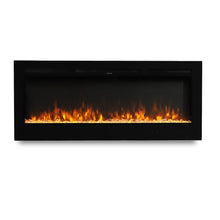 Load image into Gallery viewer, 40 Inch Electric Fireplace Glass Panel Colorful Flame Insert Wall Mounted Heater Fireplaces Living and Home 
