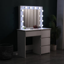 Load image into Gallery viewer, 43cm D Hollywood Dressing Table with Large Lighted Mirror Dressing Tables Living and Home 

