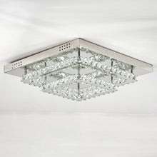 Load image into Gallery viewer, Modern Square Tiered Crystal Ceiling Light Ceiling Light Living and Home W 50 x L 50 x H 14 cm Non-Dimmable White Glow
