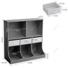 Load image into Gallery viewer, 3-Tier Open Style Toy and Book Storage Cabinet Living and Home 
