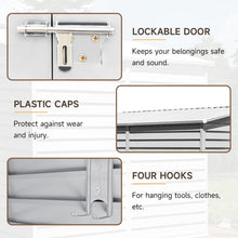 Load image into Gallery viewer, 9ft White Garden Bike Shed Motorcycle Storage Shed Lockable Steel Outdoor Steel Sheds Garden Sheds Living and Home 
