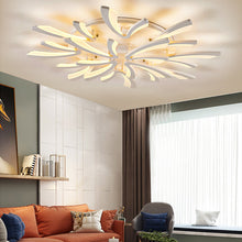 Load image into Gallery viewer, V Shaped Floral Modern Semi-Flush LED Ceiling Light Dimmable/Non-Dimmable Ceiling Lights Living and Home 12 Shades Dimmable 
