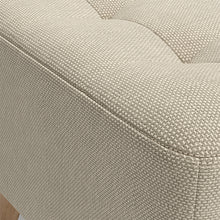 Load image into Gallery viewer, Linen Fabric Padded Wooden Leg Footstool
