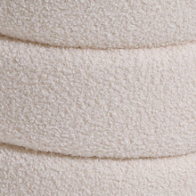 Load image into Gallery viewer, Round Channel Upholstered Ottoman

