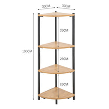 Load image into Gallery viewer, 3/4 Shelves Triangle Corner Shelf Rack Bookcase Storage Unit Shelves &amp; Racks Living and Home 
