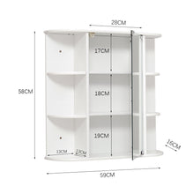 Load image into Gallery viewer, Bathroom Mirror Cabinets Wall Mounted One Door Storage Shelves Furniture White Bathroom Mirrors Living and Home 
