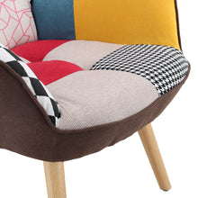 Load image into Gallery viewer, Tufted Button Linen Armchair with Wooden Legs
