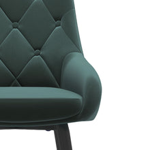 Load image into Gallery viewer, Set of 2 Velvet Metal Legs Button Upholstered Dining Chair
