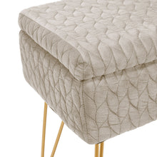 Load image into Gallery viewer, Rectangle Upholstered Storage Ottoman Vanity Stool
