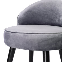 Load image into Gallery viewer, Modern Velvet Dressing Table Stool with Solid Wood Legs
