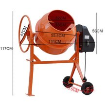 Load image into Gallery viewer, Electric Portable Cement Concrete Mixer with Wheels Living and Home 
